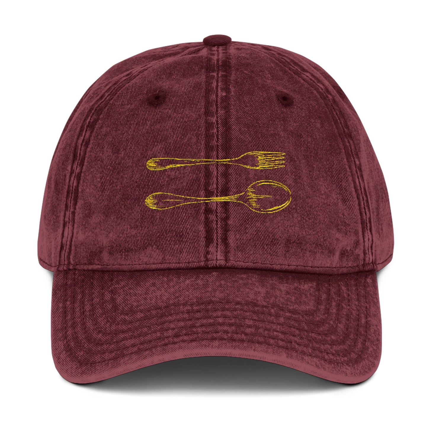 Vintage Fork & Spoon Embroidered Cap