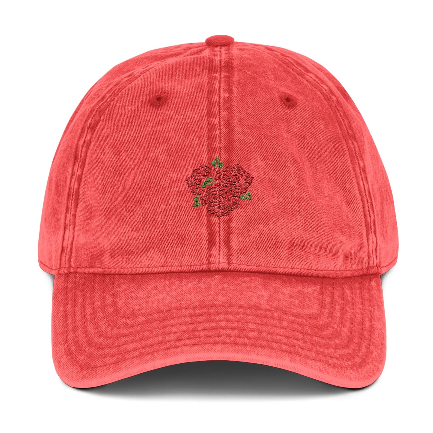 Embroidered Floral Cap