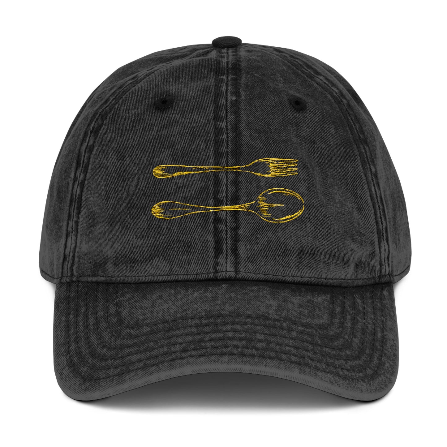 Vintage Fork & Spoon Embroidered Cap